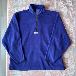 Adidas 90s Retro Relaxed Fit 1/4 Zip Fleece Pullover Sweatshirt, Men’s Size L